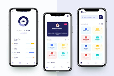 Cloud Storage Concept Mobile App app design design mobile app design ui ux design ui design ui ux uiux design ux design