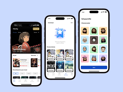 Movie stream mobile aplication ui ux