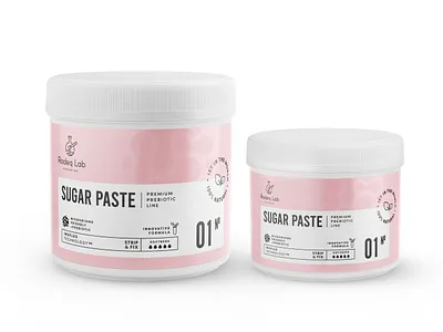 Radeq Lab - Sugar Pastes 3d blender 3d cosmetic depilation design jar mockup package packaging paste photoshop plastic product project render sugar template visualization