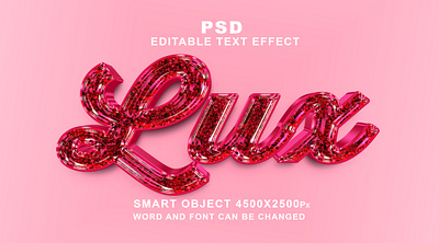 PSD lux 3d editable text effect lux editable text psd font