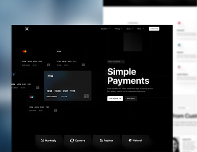 Craft Mesmerizing Landing Pages 🎩✨ banking cards clients conversion download figma hero identity kit landing mastercard page payment security simple tech template ui visa web