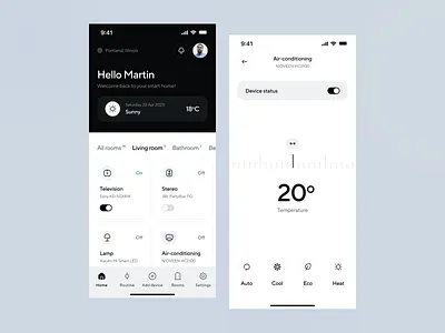 Smart Home - Mobile App app app automation application clean design home house interface minimal mobile mobile app mobile design mobile ui modern smart smart app smarthome ui uiux ux