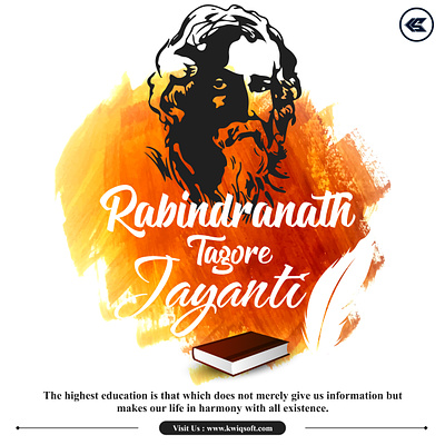 Happy Rabindranath Tagore Jayanti 2023 branding graphic design
