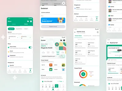 Muslim Apps - Superhand v4 Concept all page figma interaction design interface muslim app ui ux