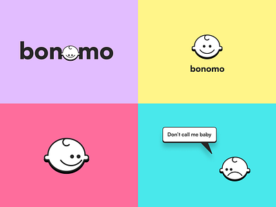 Bonomo baby colorful fun head logo
