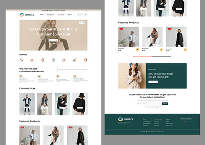 FIMERCE app e commerce landing page ui ux web design