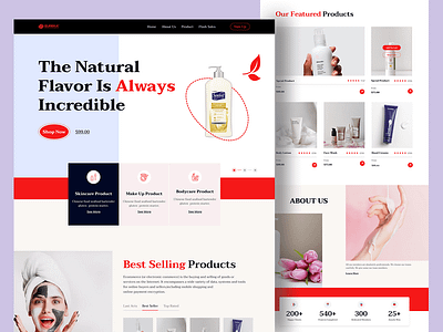 Eureka - Cosmetic Brand Website branding design graphic design illustration logo media design typography ui ux vector