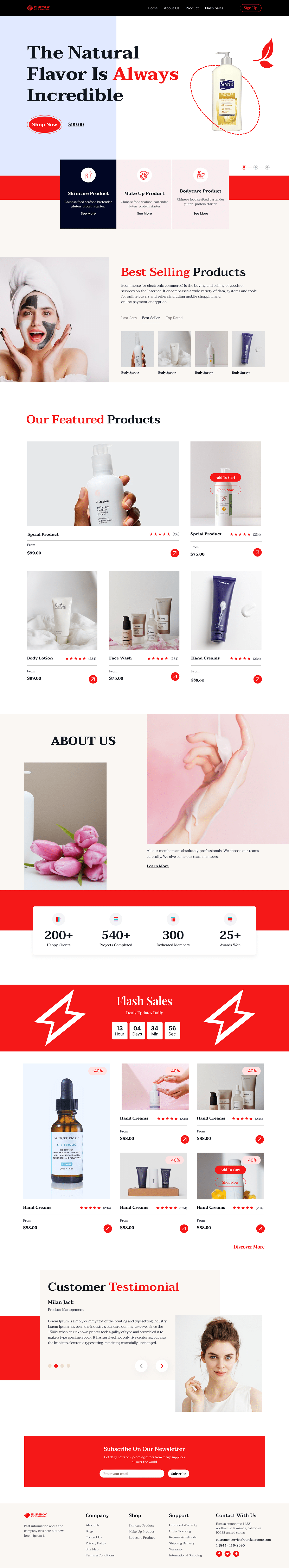 Eureka Cosmetic Brand Website by Tran Dang Thai Thanh on Dribbble