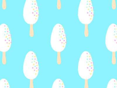 Ice-cream pattern 2d 80th background blue bright colourful cute dessert flat food ice cream ice cream illustration pattern popsicle repeatable retro seamless summer vector