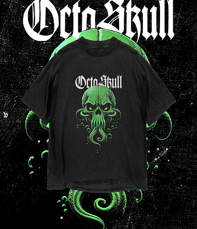 OctoSkull Merch Design design graphic design merch design