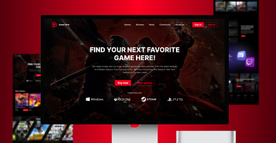 Game Hive - Game Store Website Design figma game website graphic design ui web design