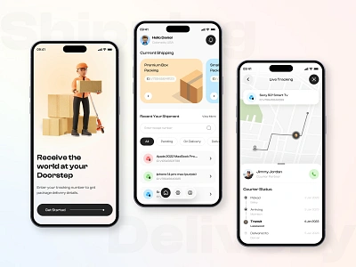 Best Parcel Delivery App Design app design deliver delivery app logistic mobile mobile app order package parcel shipment shipping shipping container tracing track track order tracker tracking ui ux