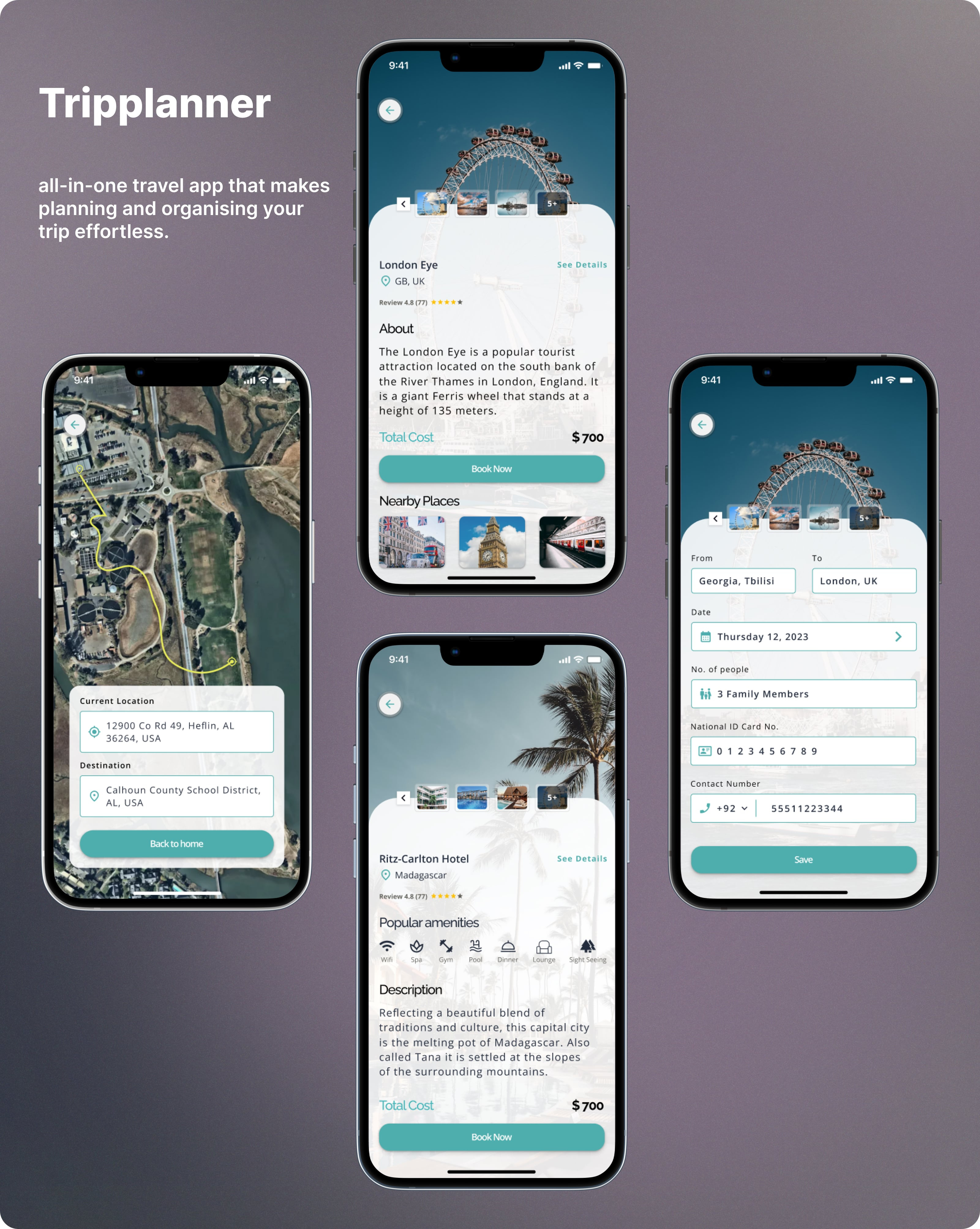 Tripplanner app branding design figma graphic design mobile ui ux