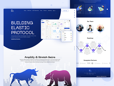 EEFI landing page crypto trading cryptocurrency desktop design latest ui desing radialcode tech landing page trading ui ui design uiux uiux design ux