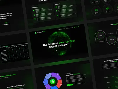 Crypto Startup Landing page blockchain crypto crypto research cryptocurrency desktop design latest ui design radial code radialcode ui design uiux design website