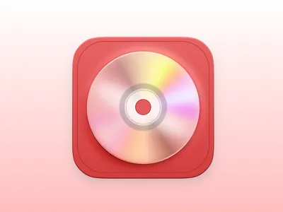 Music icon iOS disc icon icondesign icons ios iphone music red ui