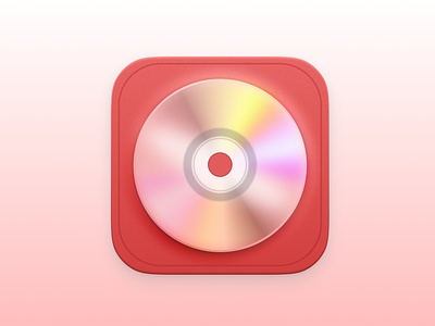 Music icon iOS disc icon icondesign icons ios iphone music red ui
