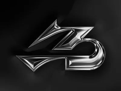 3 – 36DOT 2023 36daysoftype abstract art branding chrome chrometype design illustration lettering logo typography