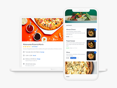 Dish Order - Meal ordering system for desktop & mobile app design ui ux