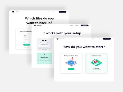 My DJ Cloud - Backup Wizard app design ui ux