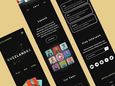 Responsive NFT landing page app design typography ui ux