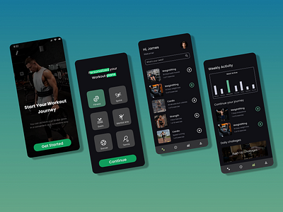 MoveIn - Mobile App fitness gym mobile app ui uiux workout