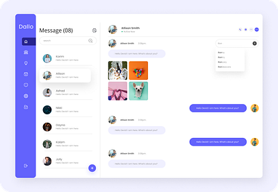 Chat-Message Dashboard branding graphic design saas ui