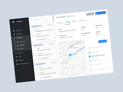 Tracking dashboard app dashboard design supplychain typography ui ux