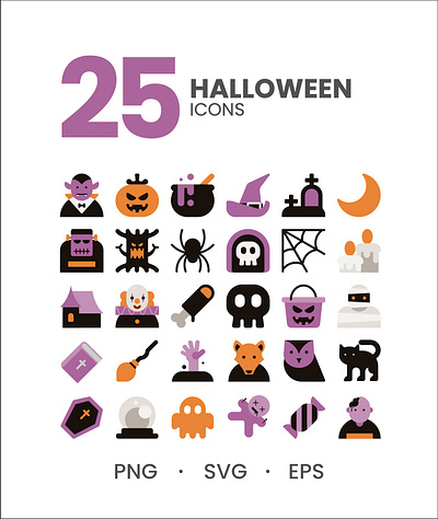 Halloween Icons flat icon ghost halloween halloween icons witch