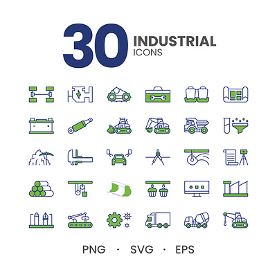 Industrial Icons branding clean design factory flat flat icon graphic design icon illustration industrial industrial icons logo manufacture manufacture icons ui vector