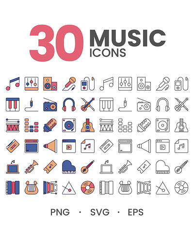 Music Icons flat icon instrument music music icons music instrument
