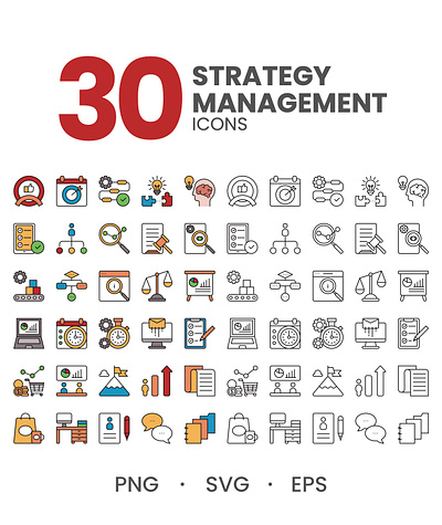 Strategy Management flat icon management management icons strategy strategy icons