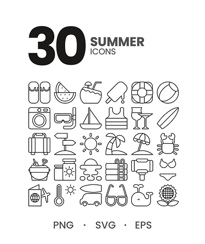 Summer Icons beach beach icons flat icon summer summer icons