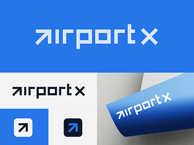 AirportX logo aero airportx booking branding design graphic design identity logo