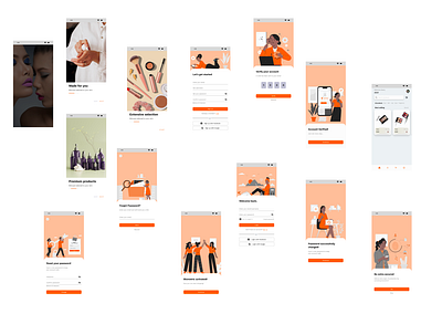 WIP - A Cosmetic Shopping App cosmetics design e commerce mobileapp product design ui uiux