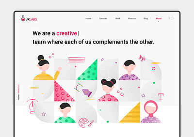 Designer team - Illustration branding illustration ui