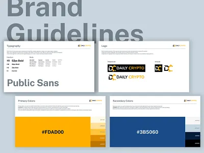 Daily Crypto Brand Guidelines brand guidelines branding design graphic design logo
