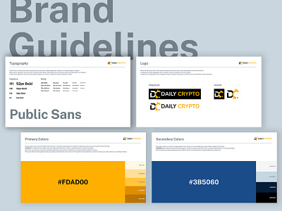 Daily Crypto Brand Guidelines brand guidelines branding design graphic design logo