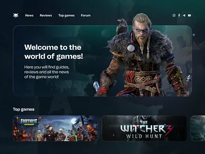 Game Portal UI concept figma game design gamer games gaming interface ui web website