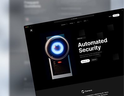 Turn Visitors into Customers | UI kit for Figma 🎉 ai artifiscial automation branding camera clean customer dark design figma intelligence kit landing marketing page rec saas security ui user