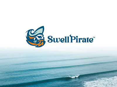 Swell Pirate branding design graphic design logo logotipo pirate logo sports logo surf log swell wave