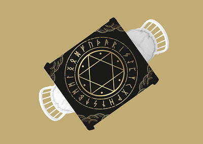 Basak Gunay | Rune Tablecloth Design branding design emirhan sarıca graphic design illustration rune rune card rune tablecloth tablecloth tablecloth design vector