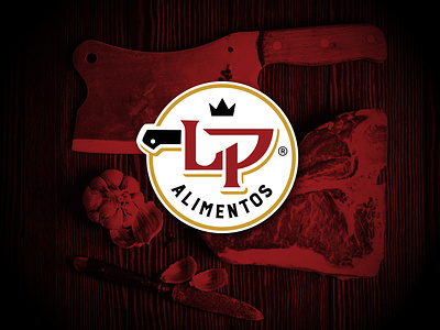 LP Alimentos alimentos branding design faca food logo graphic design knife logo logo logotipo lp alimentos