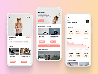 Yoga App app branding design dribbble figma graphic design illustration interface mobile app design product productdesign ui ui design uiux webkul webkuldesign yoga yogaapp