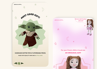 Instagram content design for selling handmade toys branding content design design graphic design instagram content stories design ui ux webdesign