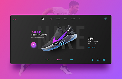 Nike Webpage design ui ux