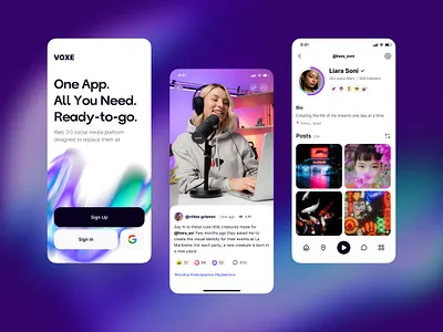 VOXE - Web 3.0 Social Media Case Study app design app screen design application application design blockchain crypto cryptocurrency ios app design mobile app mobile interface mobile web 3.0 design mobileappdesign trading ui uiux ux wallet web 3 web 3.0 design web 3.0 mobile app