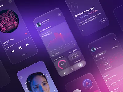 Neuro – AI-based music companion ai app artificial artificialintelligence audio bot chat dark ui gpt human ai machine learning mobile music music app player playlist prompt spotify ux