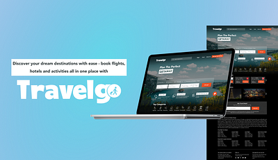 Travel Go: Travel booking website branding design graphic design landing page logo typography ux web website