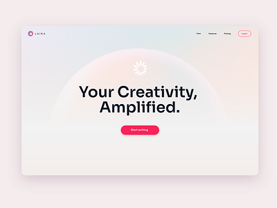 Write with Laika ai app app design branding dashboard graphic design landing page landingpage pastel tech ui uiux user experience user interface ux web app web design website